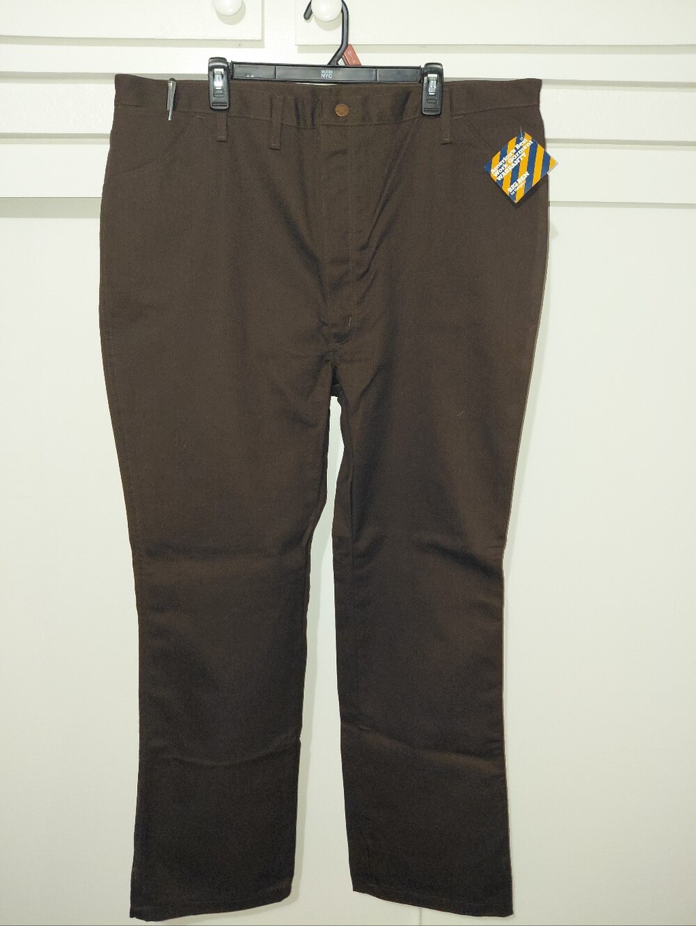 NWT Men's 44x33 Western Big Ben Wrangler Workwear Jeans Dark Brown 5 Pocket